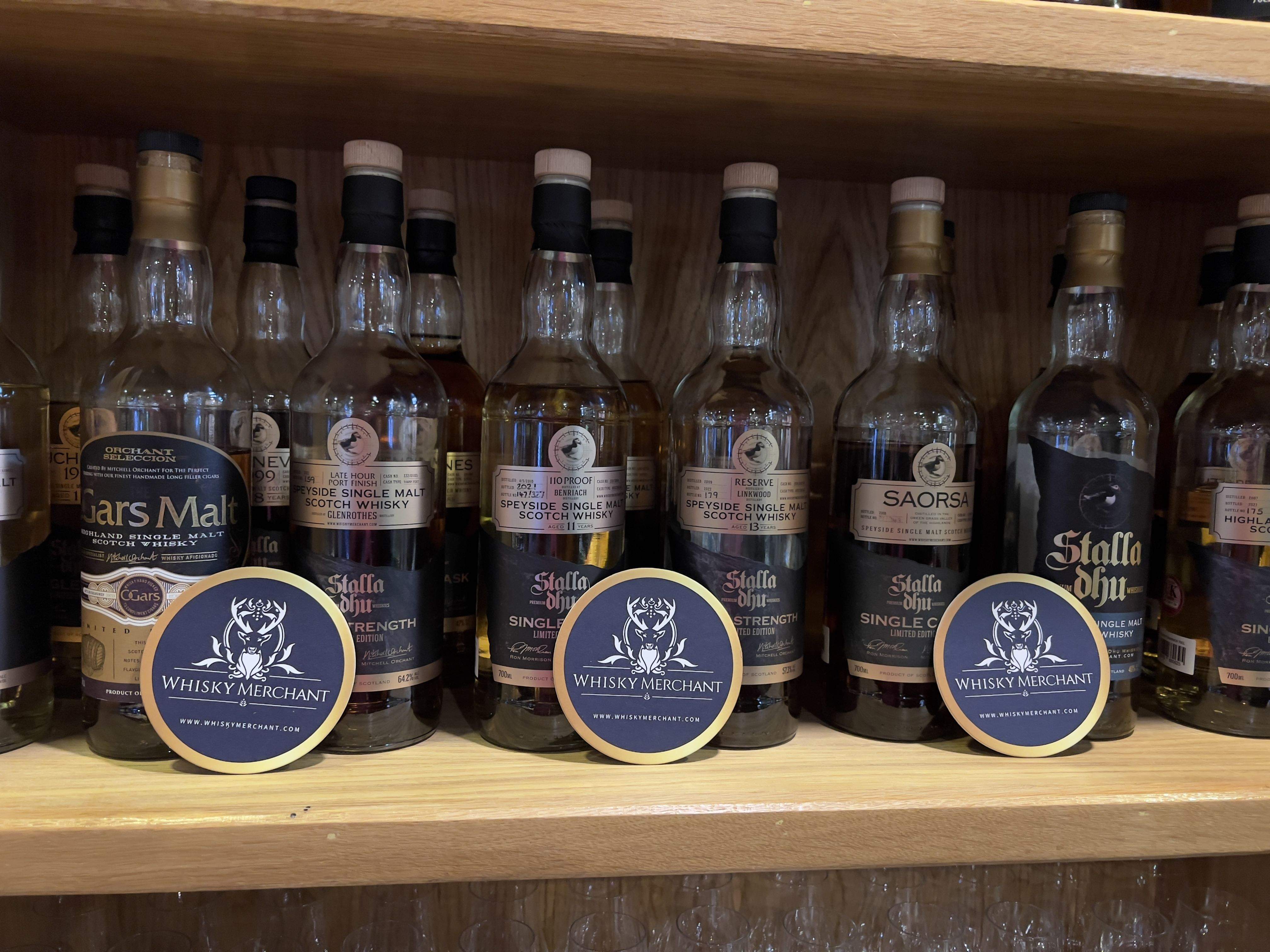 Shelf of whisky