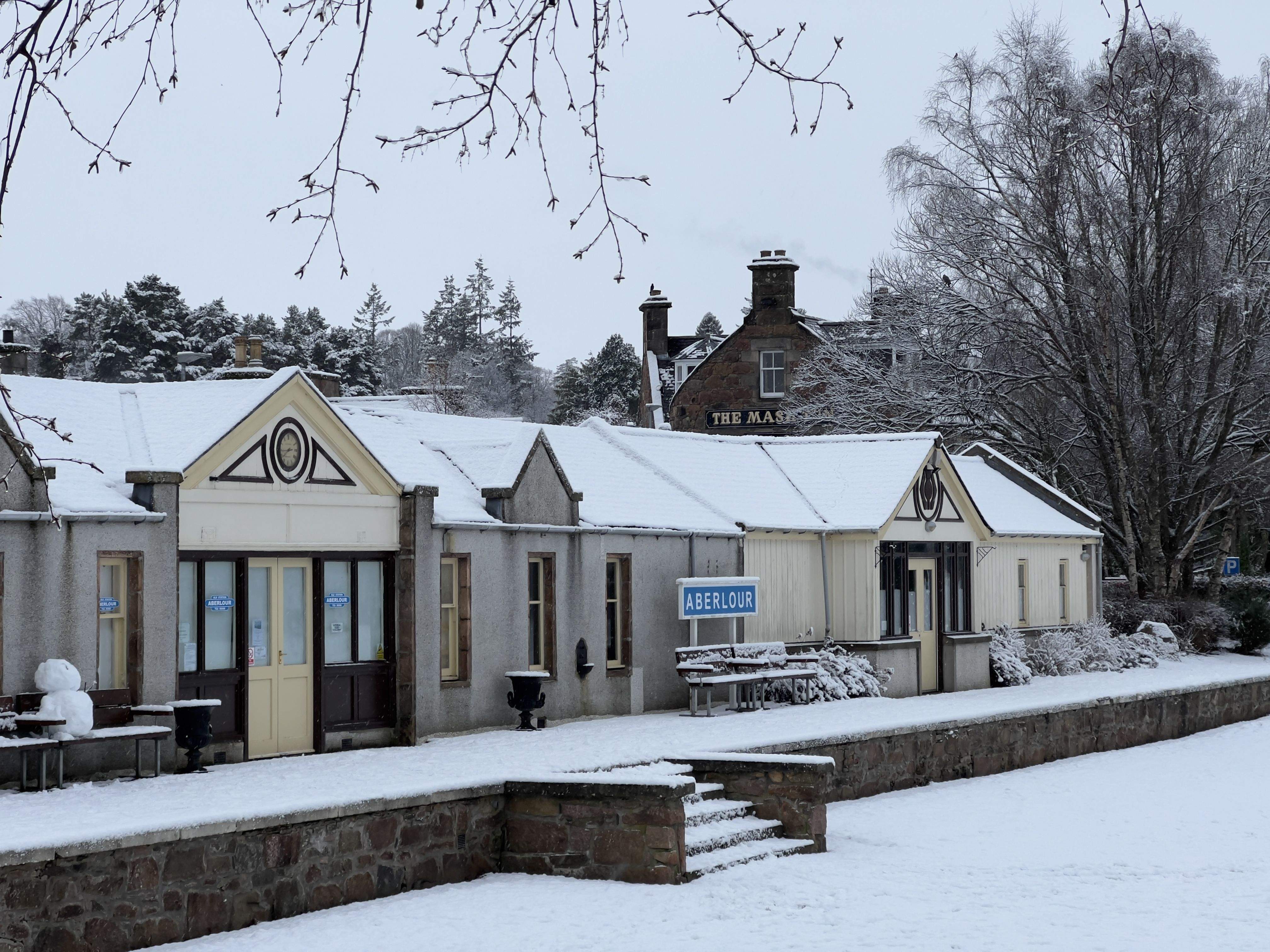 Aberlour covered in snow
